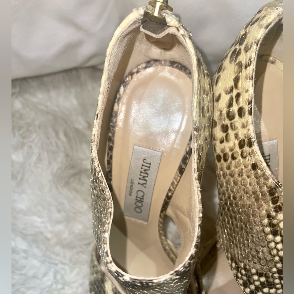 Jimmy Choo Private Peep Toe Pumps Python - image 5